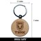 Pixel RPG Tank Warrior Shield Engraved Wood Round Keychain Tag Charm